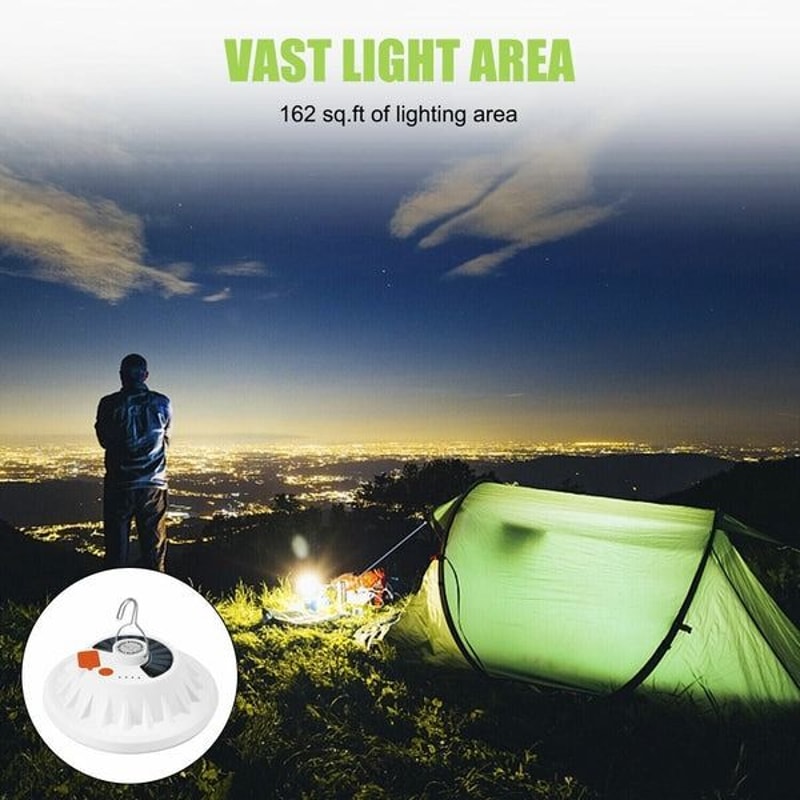 USB Solar Rechargeable LED Outdoor Camping Tent Light Hiking Lantern Lamp For Camping 9
