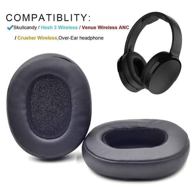 Replacement Cushions For Skullcandy Hesh Crusher Enhanced Ear Pads For Skullcandy Wireless Headpho 9