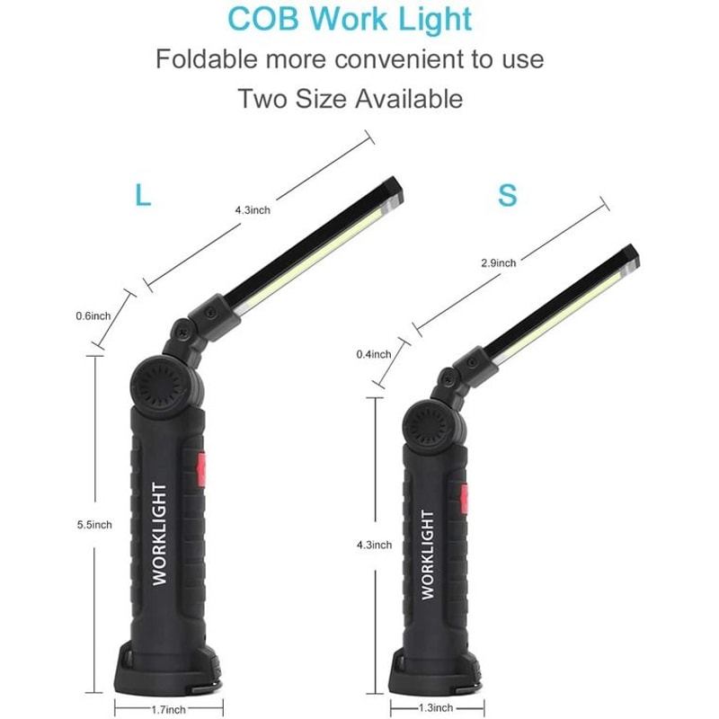 Magnetic Base LED COB Work Light Rechargeable Mechanic Flashlight Bright Lamp For Automotive Worksh 11