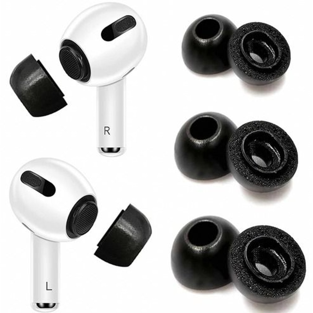 Memory Foam Replacement Ear Tips For Apple Airpods Pro Comfortable Fit Noise Reduction 0