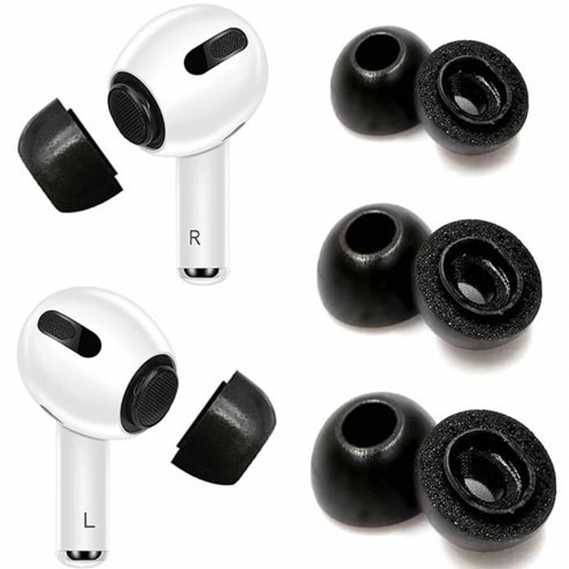 Memory Foam Replacement Ear Tips For Apple Airpods Pro Comfortable Fit Noise Reduction 0