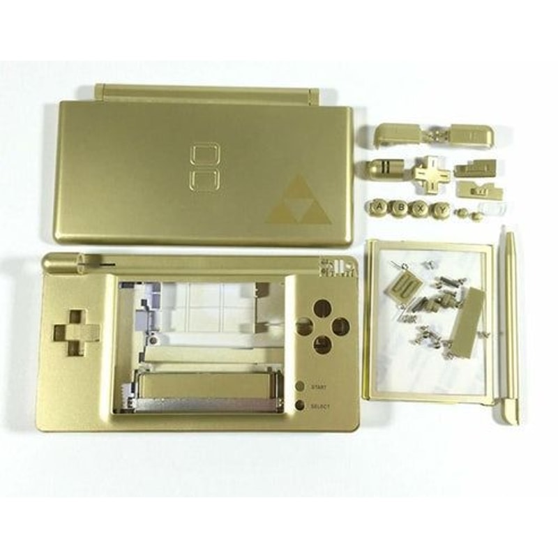 Gold Zelda Triforce Replacement Housing For Nintendo DS Lite Glass Lens Shell Custom Fit Easy Insta 1