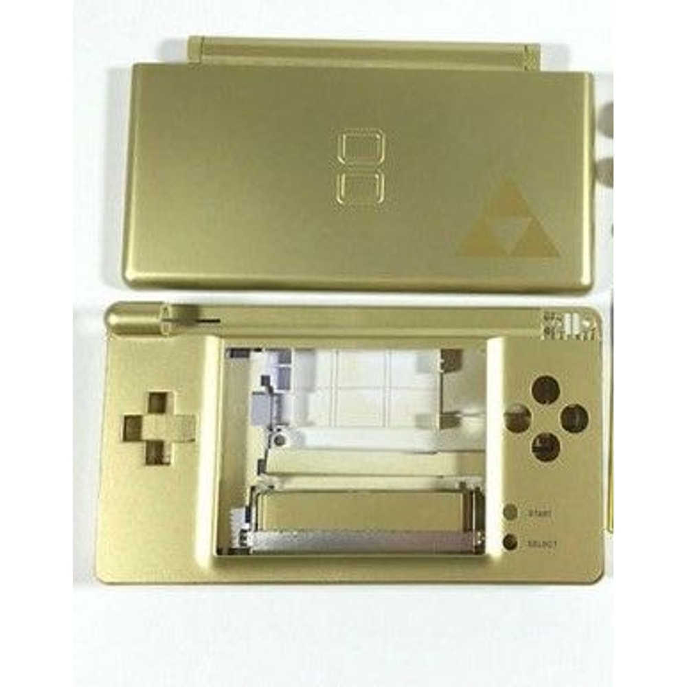 Gold Zelda Triforce Replacement Housing For Nintendo DS Lite Glass Lens Shell Custom Fit Easy Insta 2