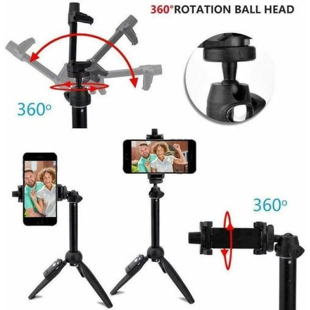 Portable Selfie Stick Tripod With Bluetooth Remote Ideal For IPhone Android GoPro Compact Lightwei 6