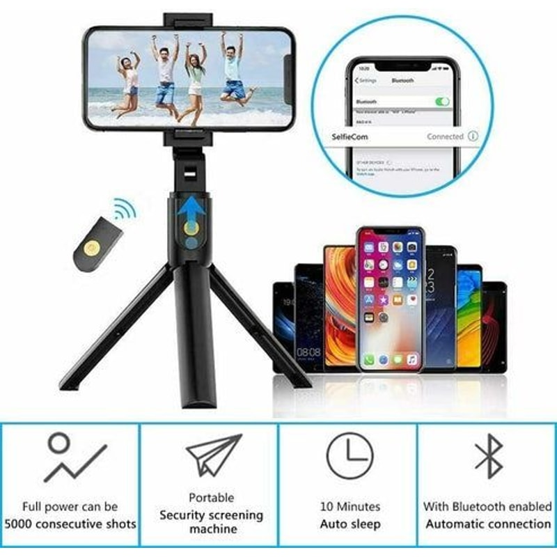 Selfie Stick Tripod With Bluetooth Remote Portable Cell Phone Holder For IPhone Samsung Desktop Sta 7