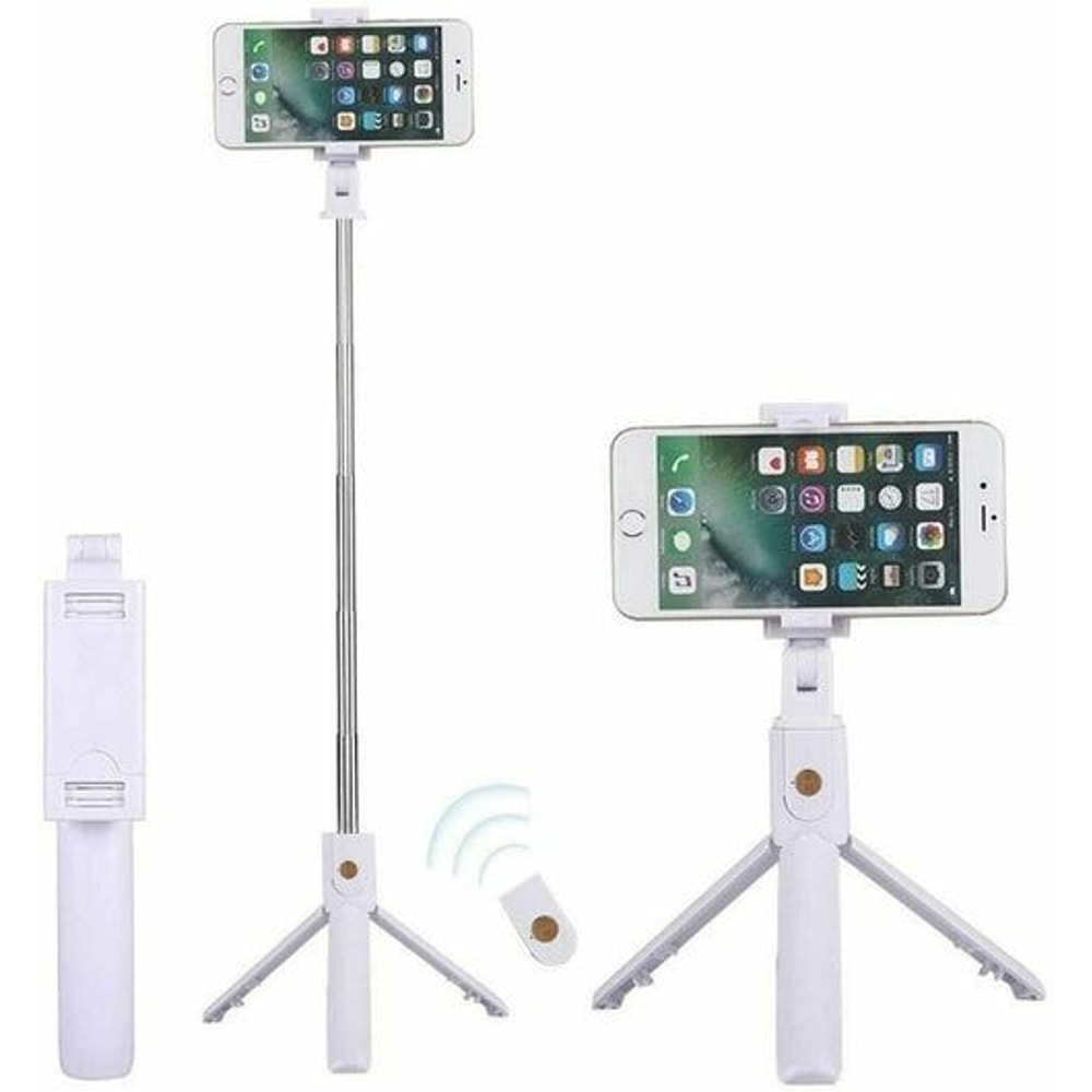 Selfie Stick Tripod With Bluetooth Remote Portable Cell Phone Holder For IPhone Samsung Desktop Sta 1