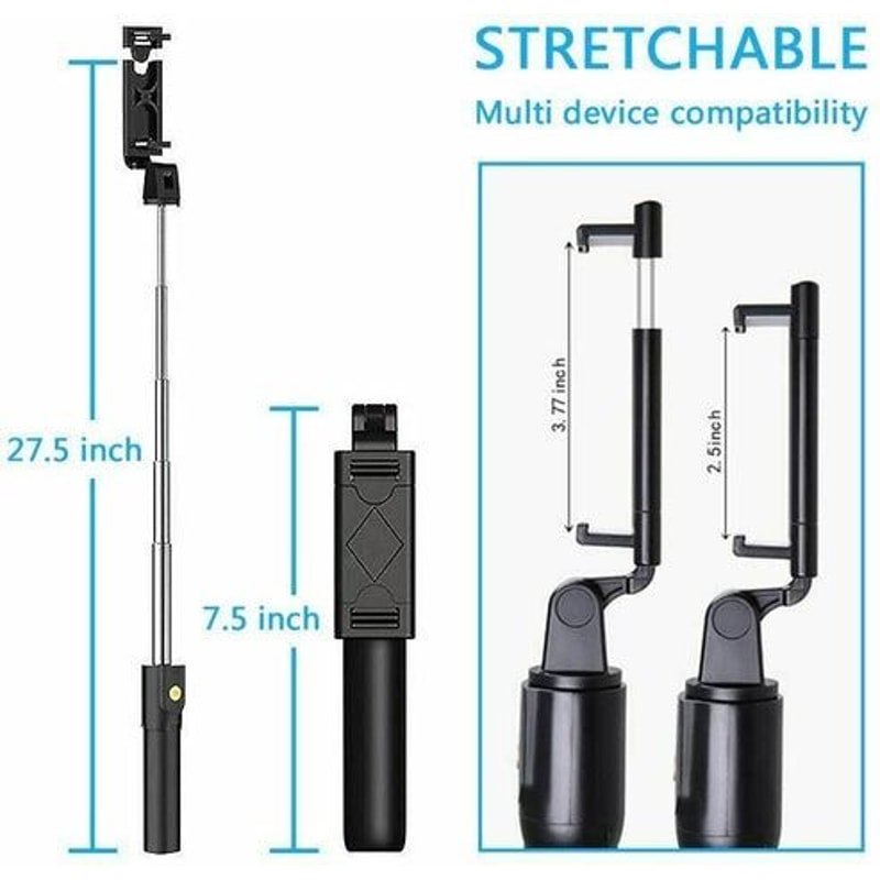 Selfie Stick Tripod With Bluetooth Remote Portable Cell Phone Holder For IPhone Samsung Desktop Sta 3