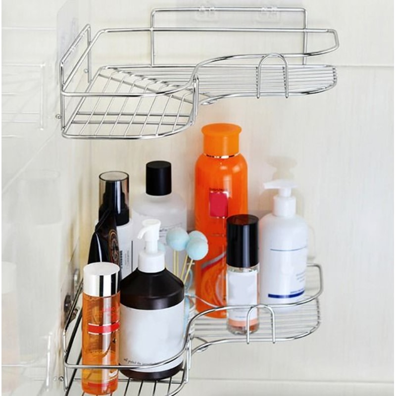 Bathroom Corner Shower Caddy Shelf Organizer Triangular Rack For Bath Storage Stylish Bathroom Stor 7