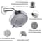 Adjustable Showerhead High Pressure Handheld Spray Top Spray Bath Shower Heads Handheld 2