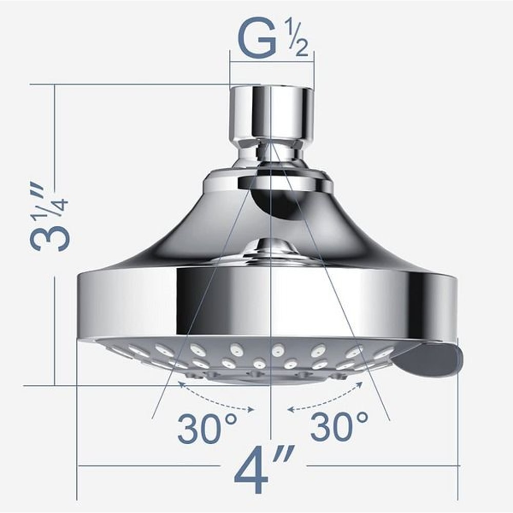 Adjustable Showerhead High Pressure Handheld Spray Top Spray Bath Shower Heads Handheld 4