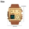 Men Watch Large Face Digital Quartz Sport Stopwatch Leather Wristwatch Waterproof Comfortable Desi 4