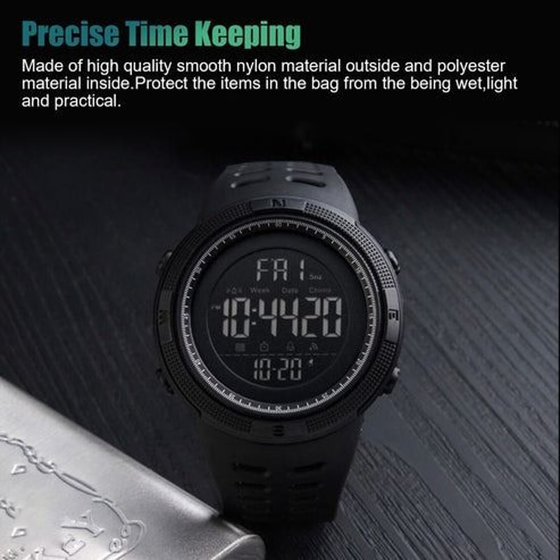 I Mens Digital Military Sport Watch Waterproof Chronograph Quartz Analog With LED Backlight Shock R 6