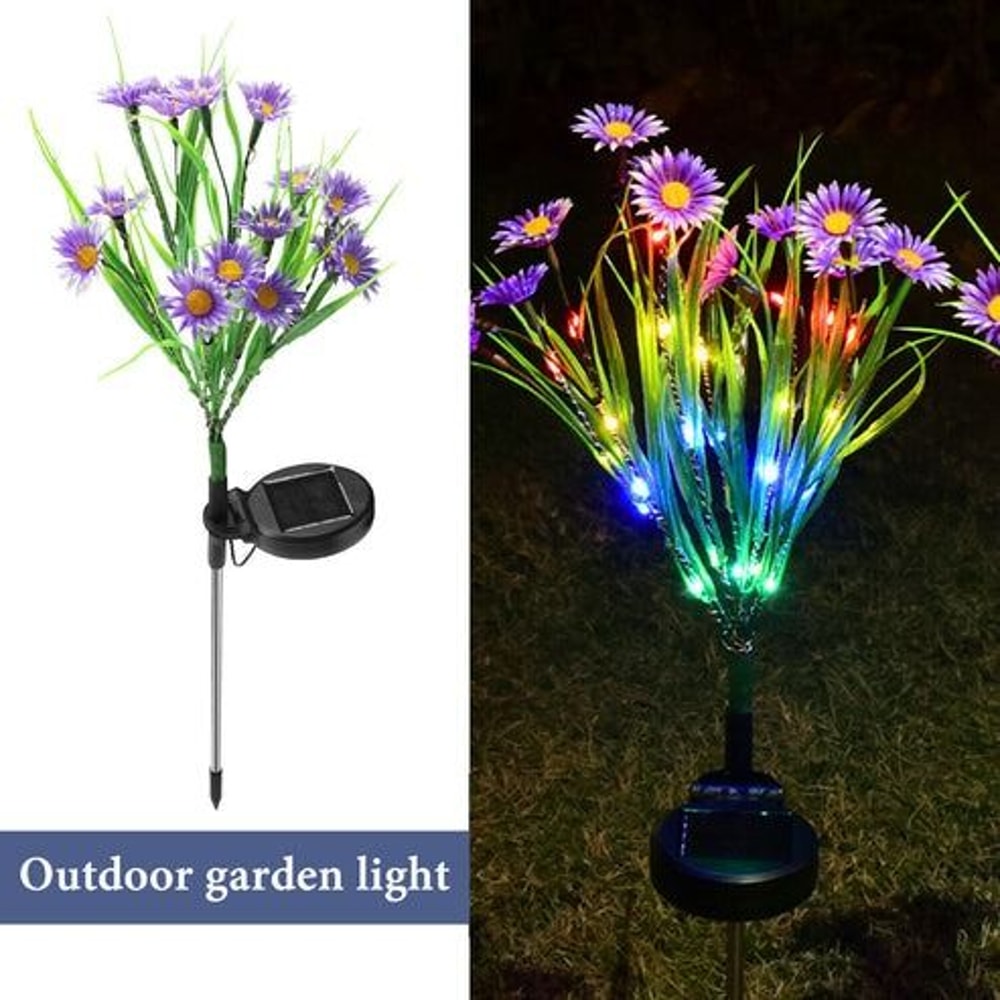 LED Solar Garden Lights Waterproof Flower Stake Lamp For Outdoor Yard Patio Garden Decor Perfect F 3