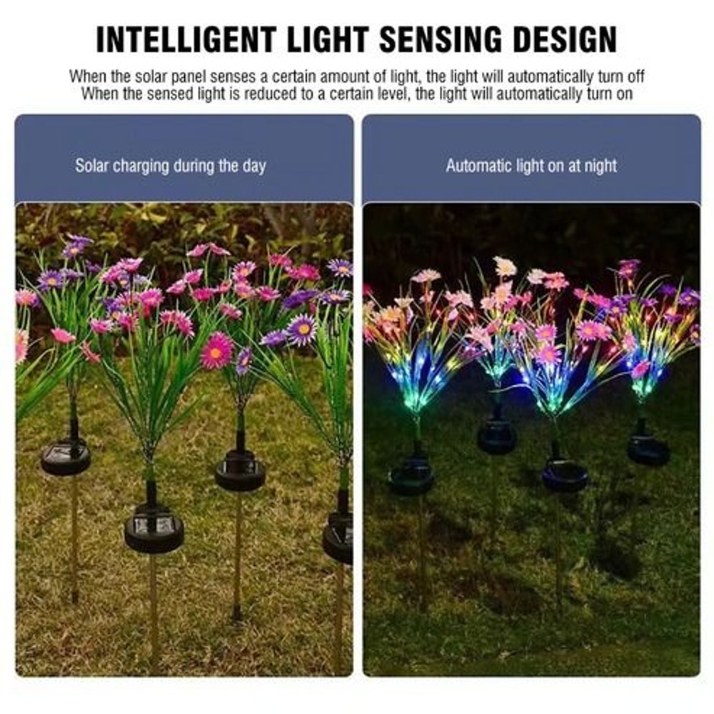 LED Solar Garden Lights Waterproof Flower Stake Lamp For Outdoor Yard Patio Garden Decor Perfect F 11