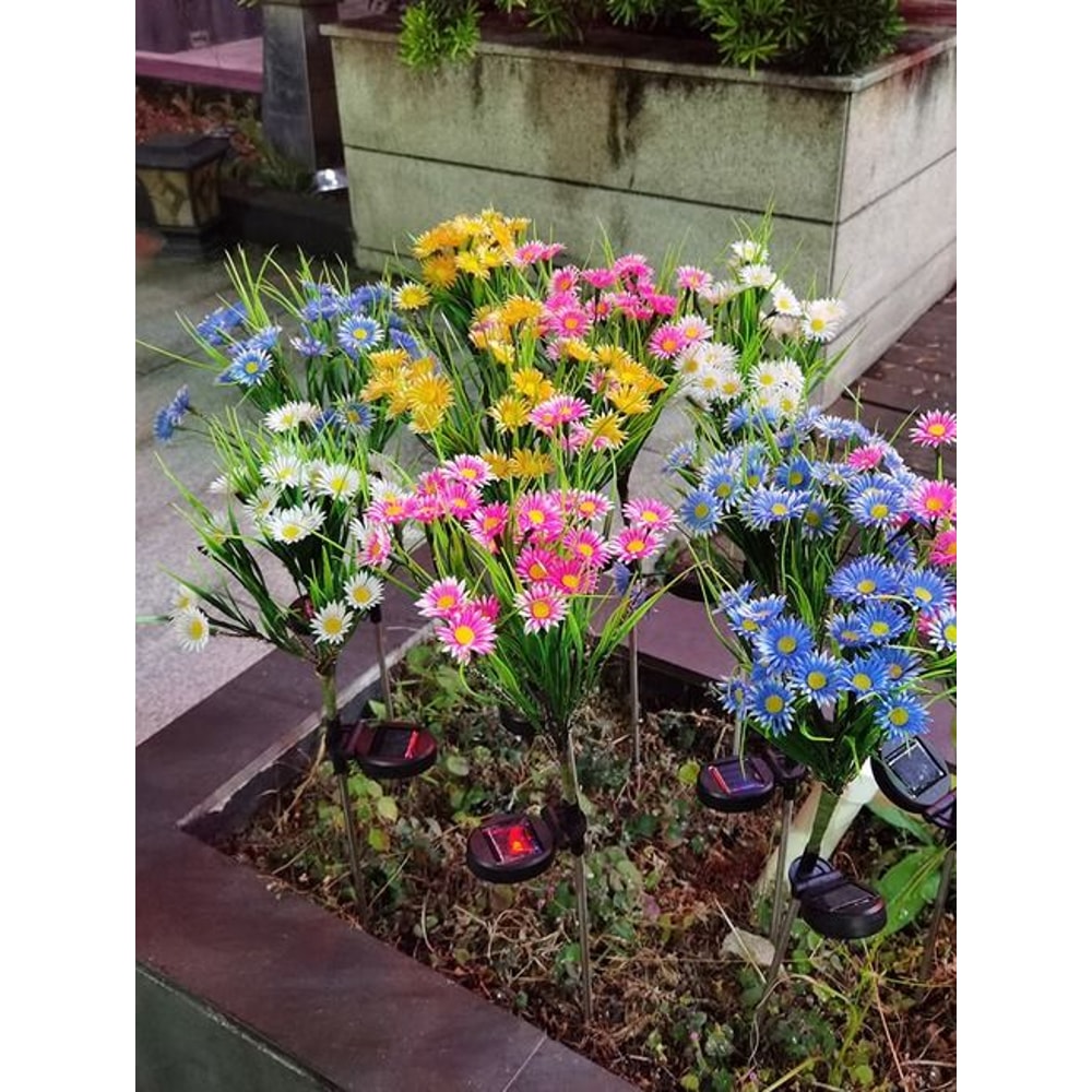 LED Solar Garden Lights Waterproof Flower Stake Lamp For Outdoor Yard Patio Garden Decor Perfect F 12