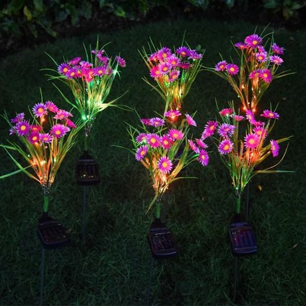 LED Solar Garden Lights Waterproof Flower Stake Lamp For Outdoor Yard Patio Garden Decor Perfect F 13