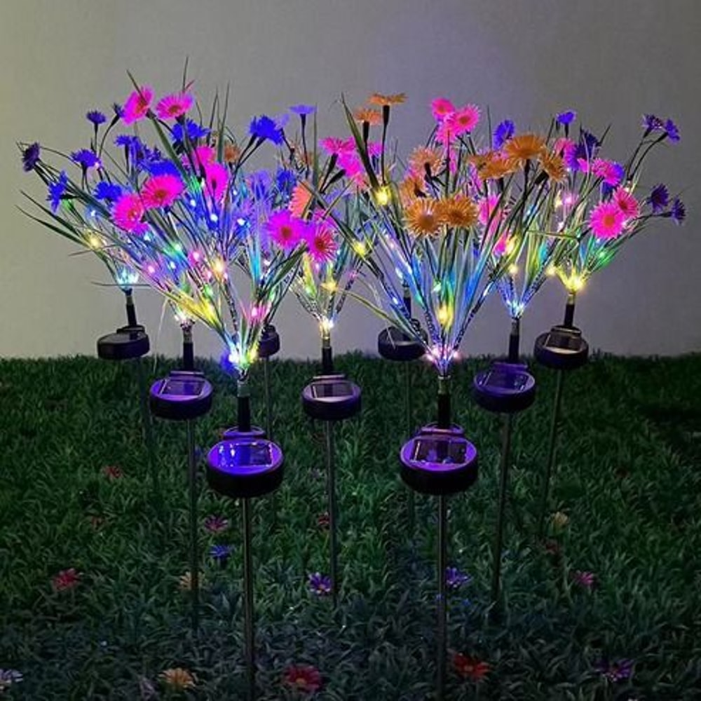 LED Solar Garden Lights Waterproof Flower Stake Lamp For Outdoor Yard Patio Garden Decor Perfect F 14