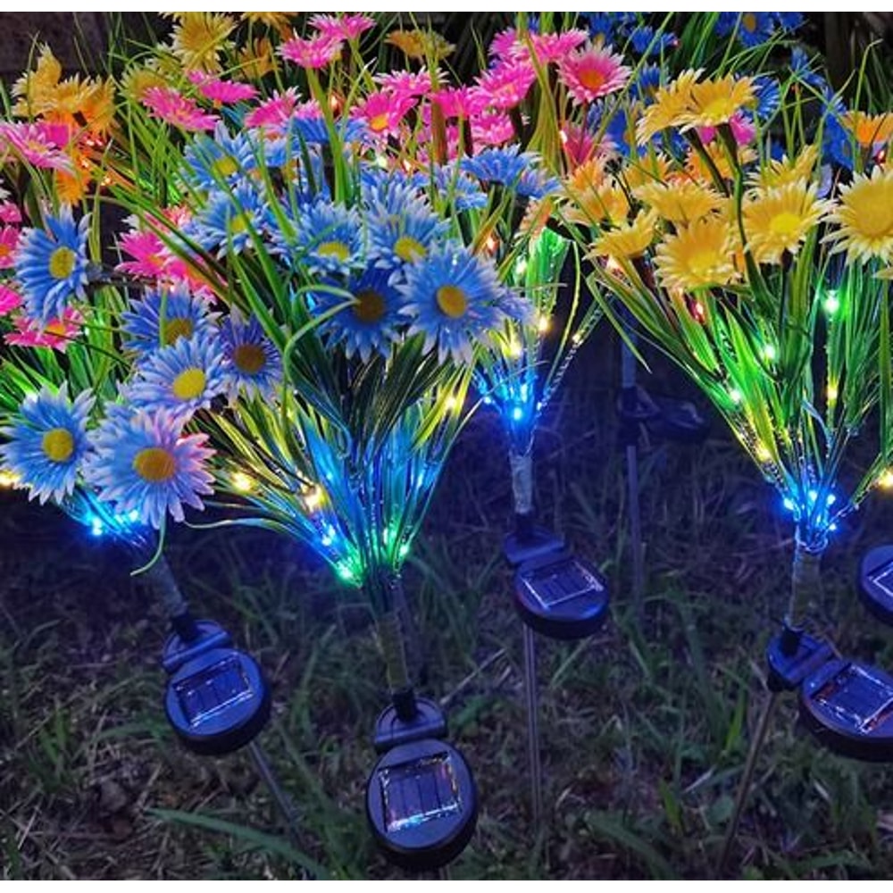 LED Solar Garden Lights Waterproof Flower Stake Lamp For Outdoor Yard Patio Garden Decor Perfect F 16
