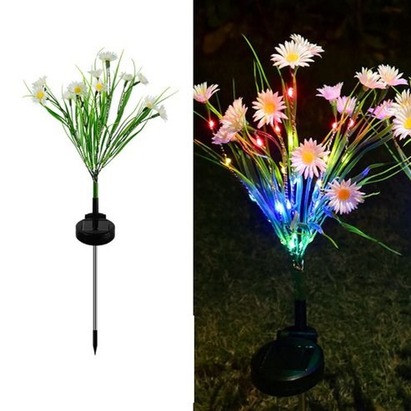 LED Solar Garden Lights Waterproof Flower Stake Lamp For Outdoor Yard Patio Garden Decor Perfect F 2