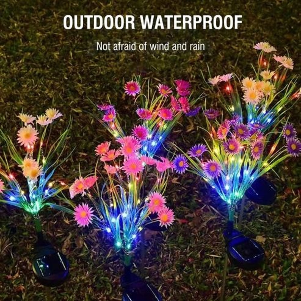 LED Solar Garden Lights Waterproof Flower Stake Lamp For Outdoor Yard Patio Garden Decor Perfect F 6