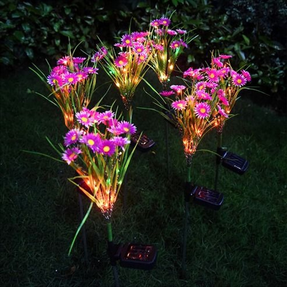 LED Solar Garden Lights Waterproof Flower Stake Lamp For Outdoor Yard Patio Garden Decor Perfect F 18