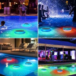waterproof solar led rgb light, floating pool lamps for garden, pond & swimming pool, color-changing outdoor lighting