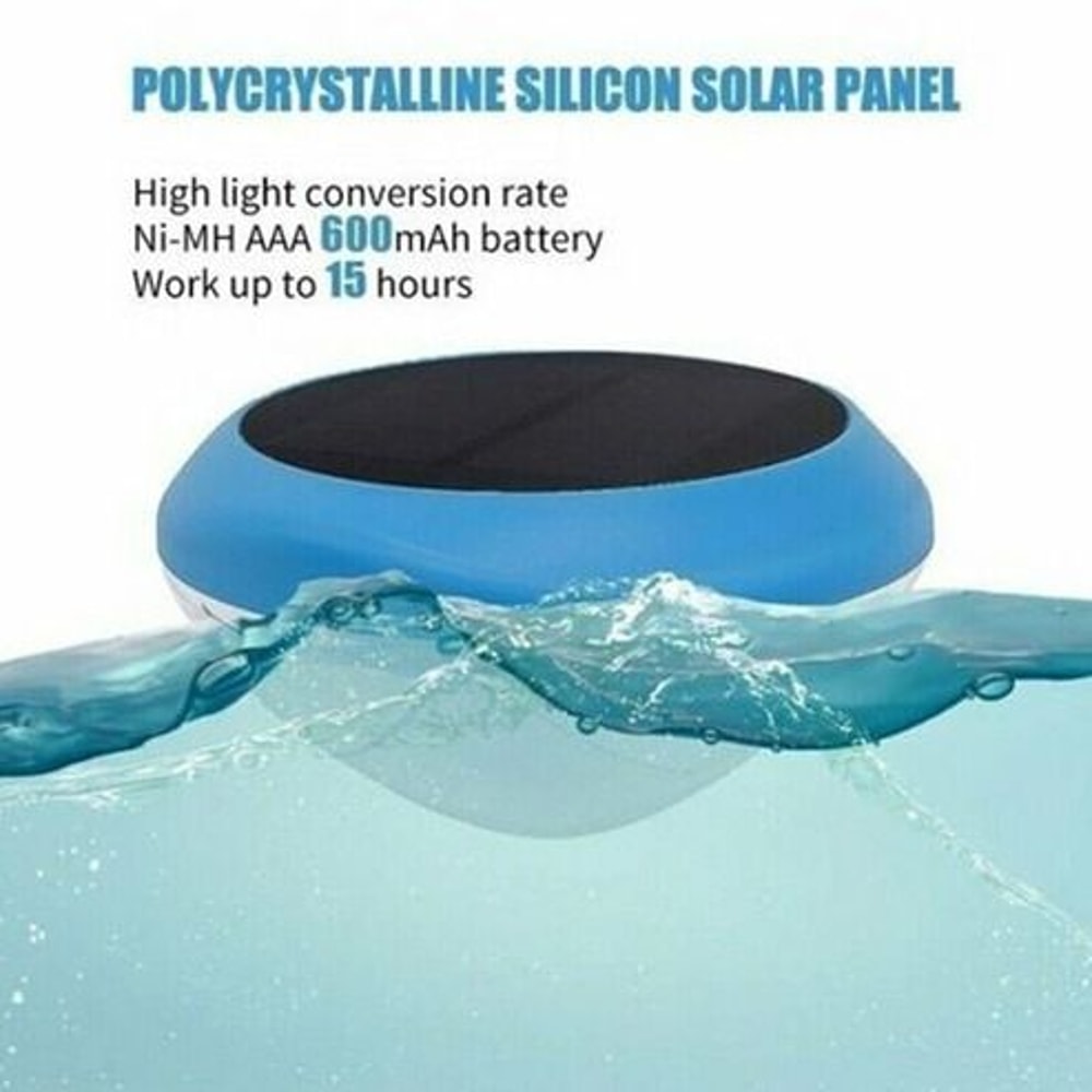 Waterproof Solar LED RGB Light Floating Pool Lamps For Garden Pond Swimming Pool ColorChanging Out 8