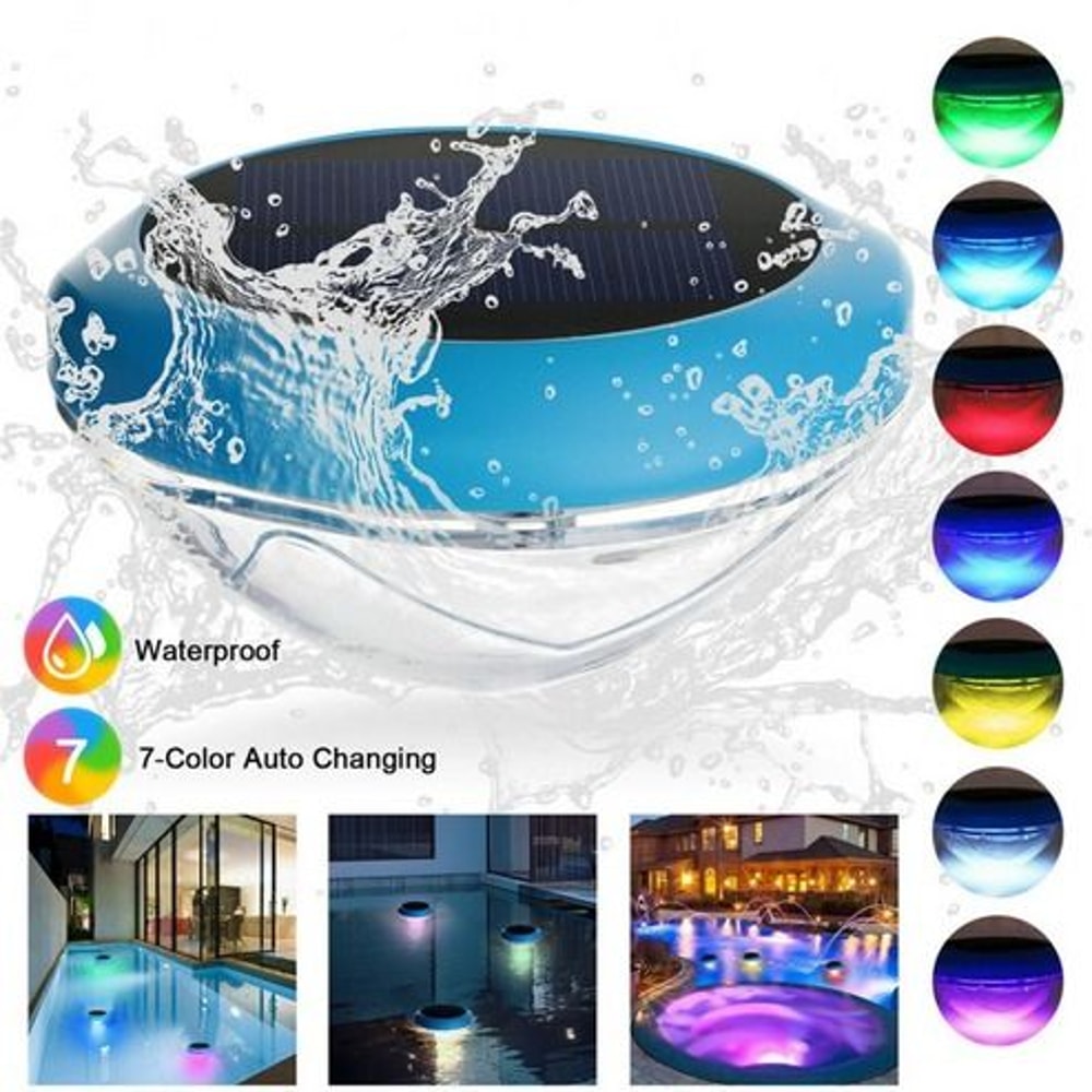 Waterproof Solar LED RGB Light Floating Pool Lamps For Garden Pond Swimming Pool ColorChanging Out 13