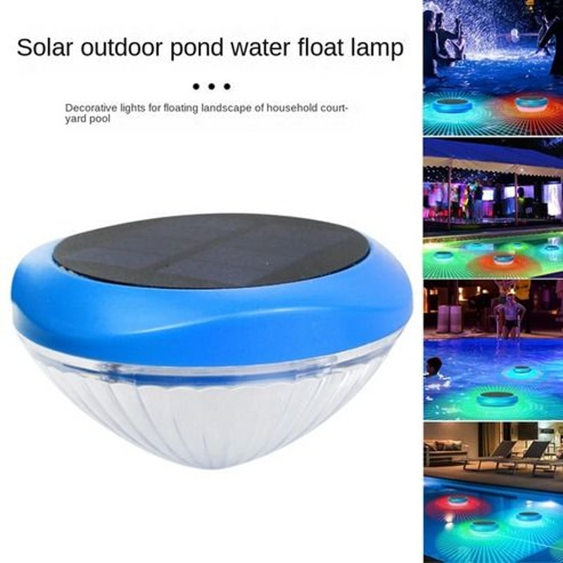 Waterproof Solar LED RGB Light Floating Pool Lamps For Garden Pond Swimming Pool ColorChanging Out 7