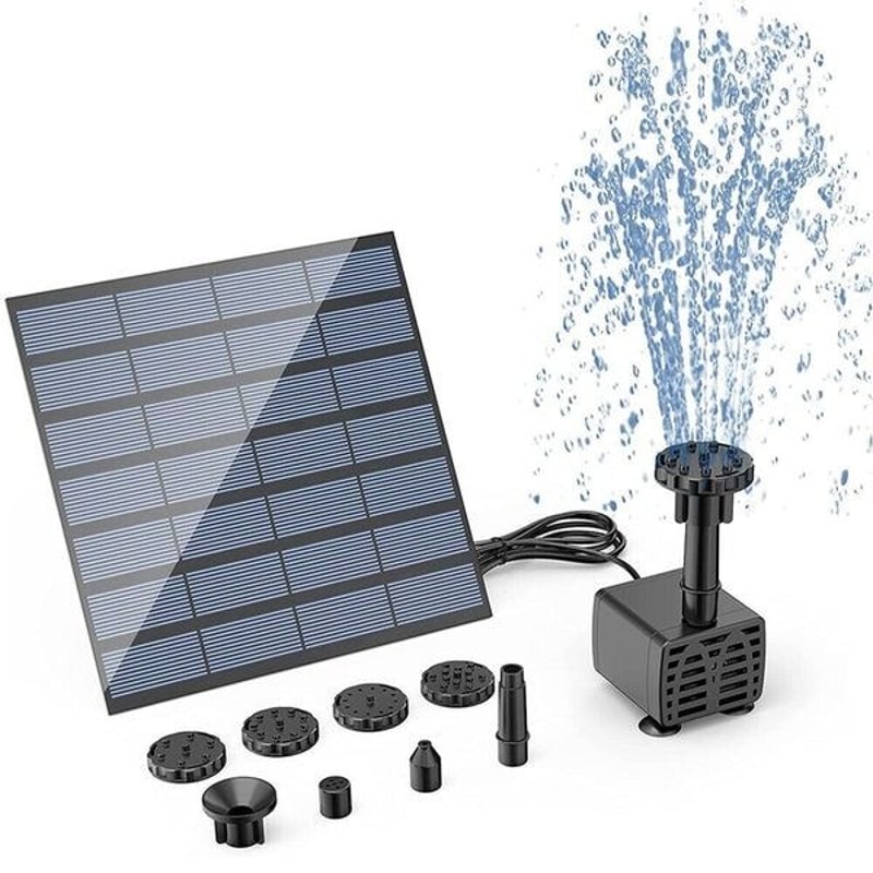 Floating Water Pump Solar Power Fountain Submersible For Bird Bath Garden Pool And Pond Efficient 2