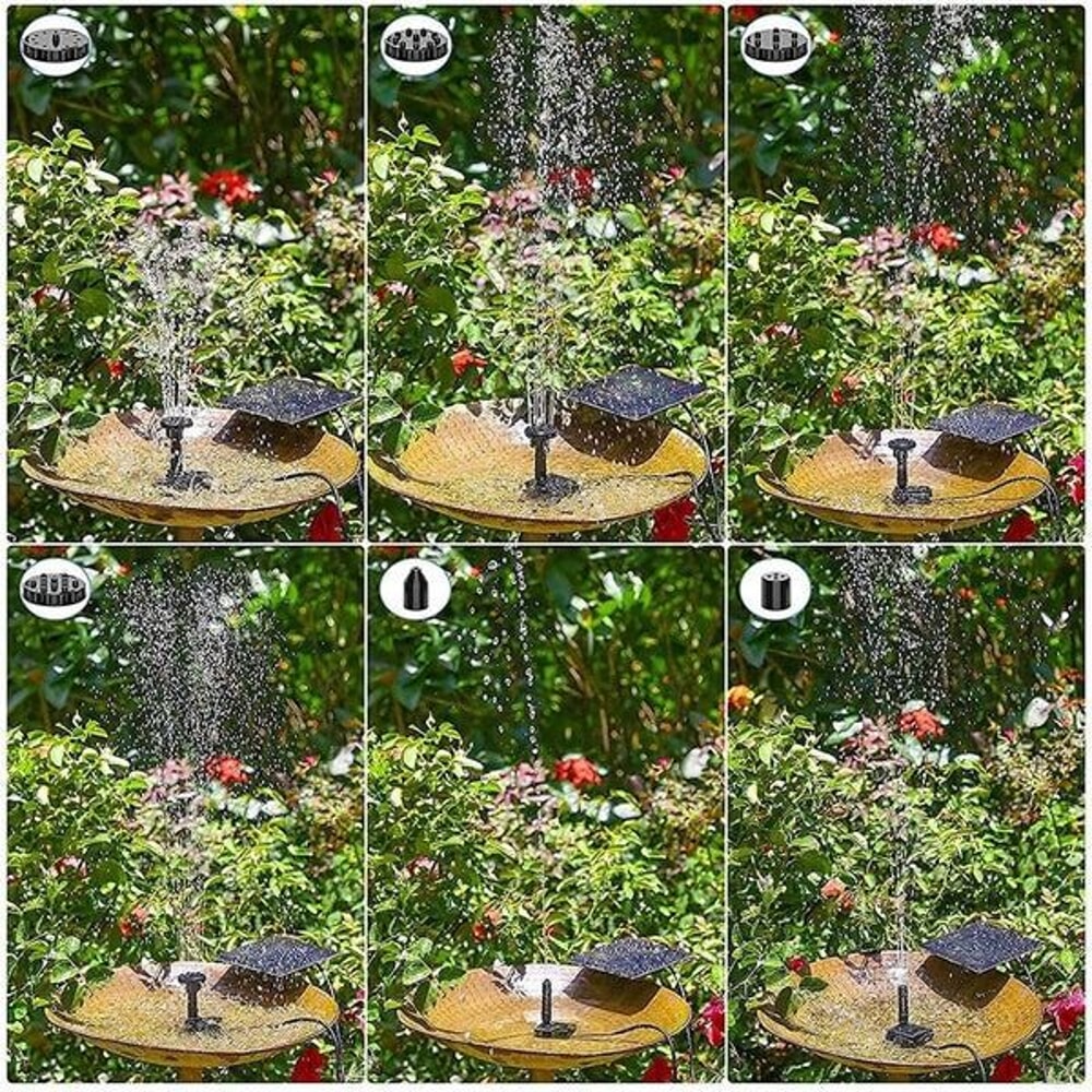 Floating Water Pump Solar Power Fountain Submersible For Bird Bath Garden Pool And Pond Efficient 4