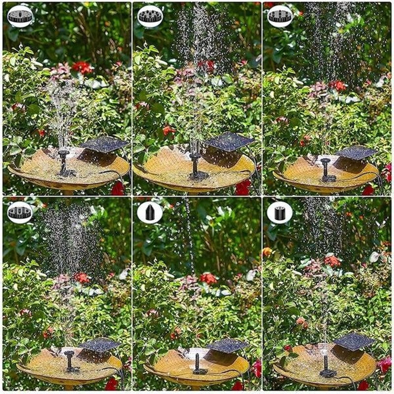 Floating Water Pump Solar Power Fountain Submersible For Bird Bath Garden Pool And Pond Efficient 4