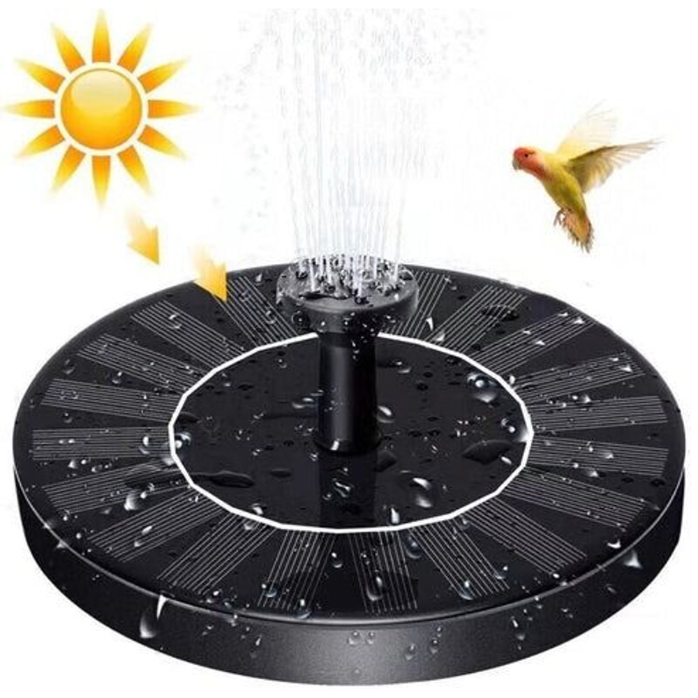Solar Power Bird Bath Fountain Pump EcoFriendly Solar Fountain With Nozzles For Birds Ponds Gardens 10