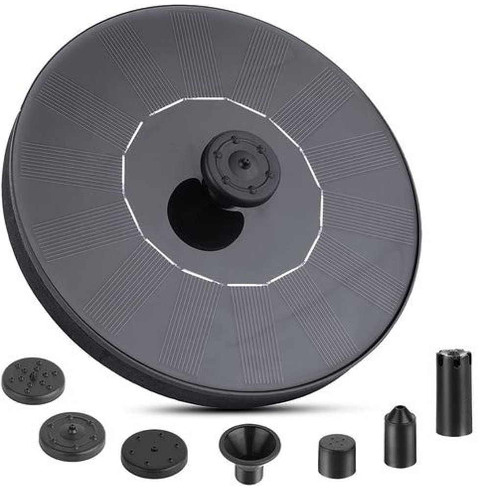 Solar Power Bird Bath Fountain Pump EcoFriendly Solar Fountain With Nozzles For Birds Ponds Gardens 6