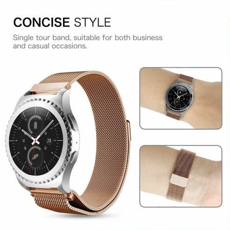 Watch Stainless Steel Band Active Gear Sport Strap Adjustable Magnetic Bracelet 9