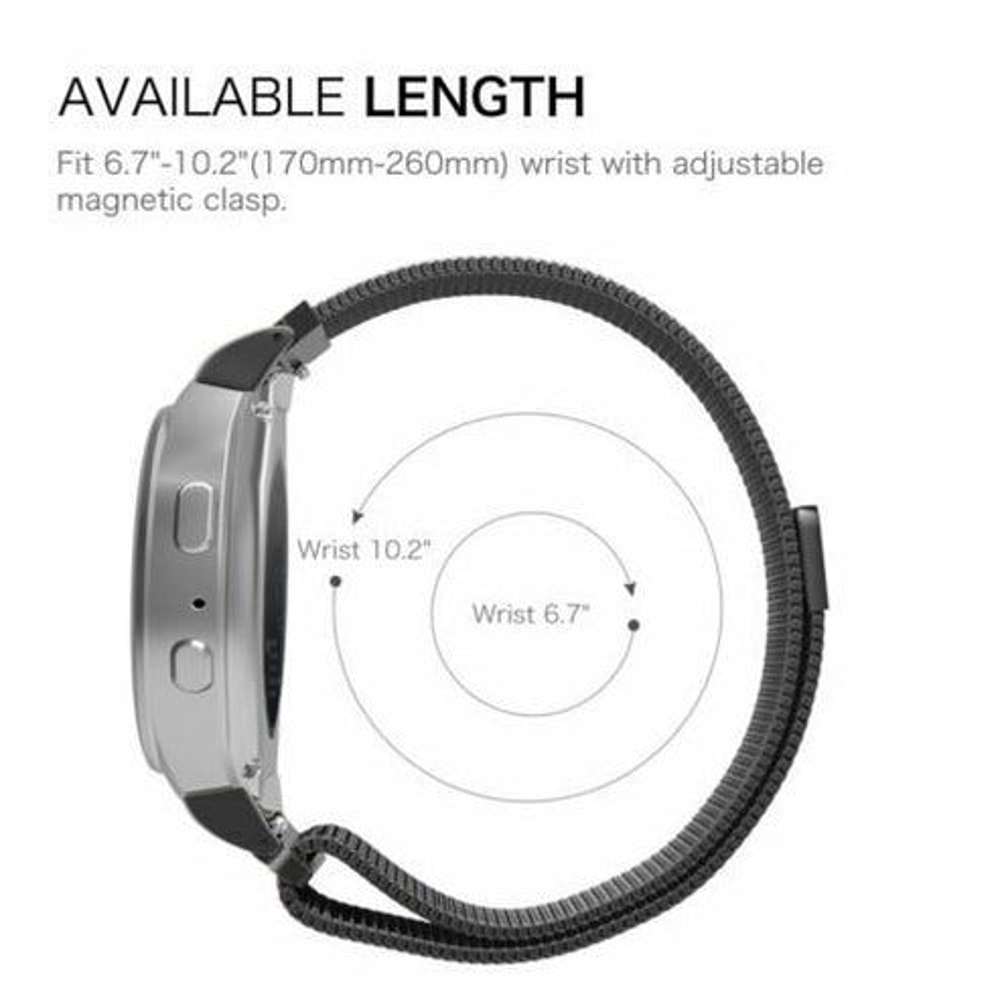 Watch Stainless Steel Band Active Gear Sport Strap Adjustable Magnetic Bracelet 11