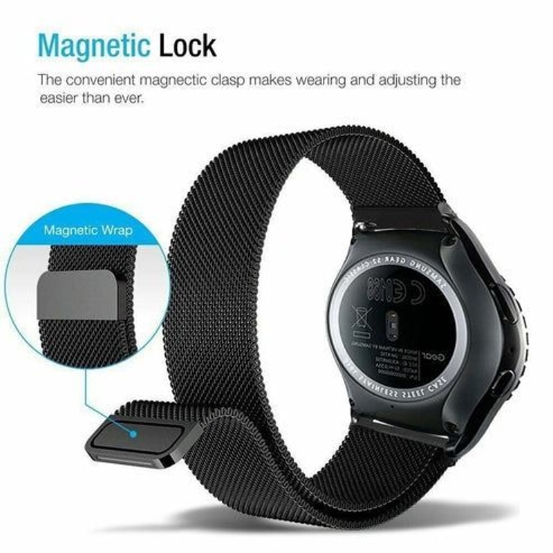 Watch Stainless Steel Band Active Gear Sport Strap Adjustable Magnetic Bracelet 12