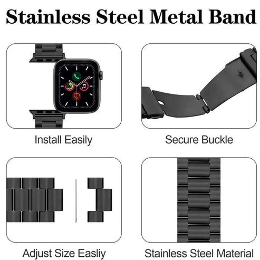 Watch Stainless Steel IWatch Band With Protective TPU Case 10
