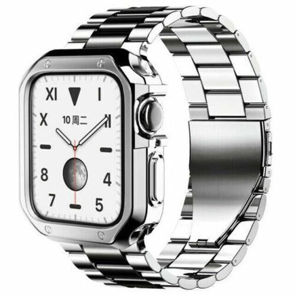 Watch Stainless Steel IWatch Band With Protective TPU Case 4