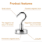 Magnetic Hook Strong Clamping Magnet Hooks Heavy Duty AntiRust Coating Versatile Hanger For Home 1