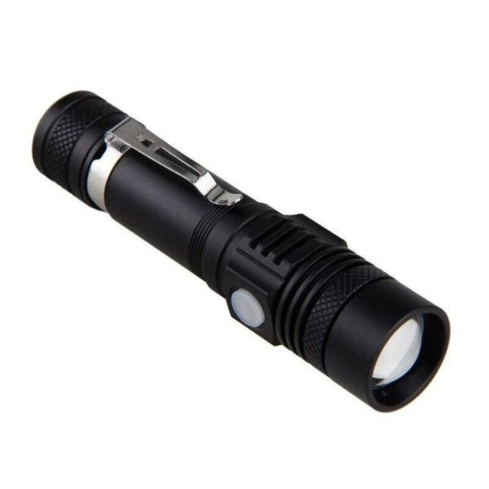 Super Bright LED Tactical Flashlight Zoomable Beam Control Rechargeable Battery Camping Search Ligh 7
