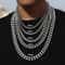 Womens Mens Necklace Stainless Steel Gold Silver Cuban Curb Chain Strong Link 4