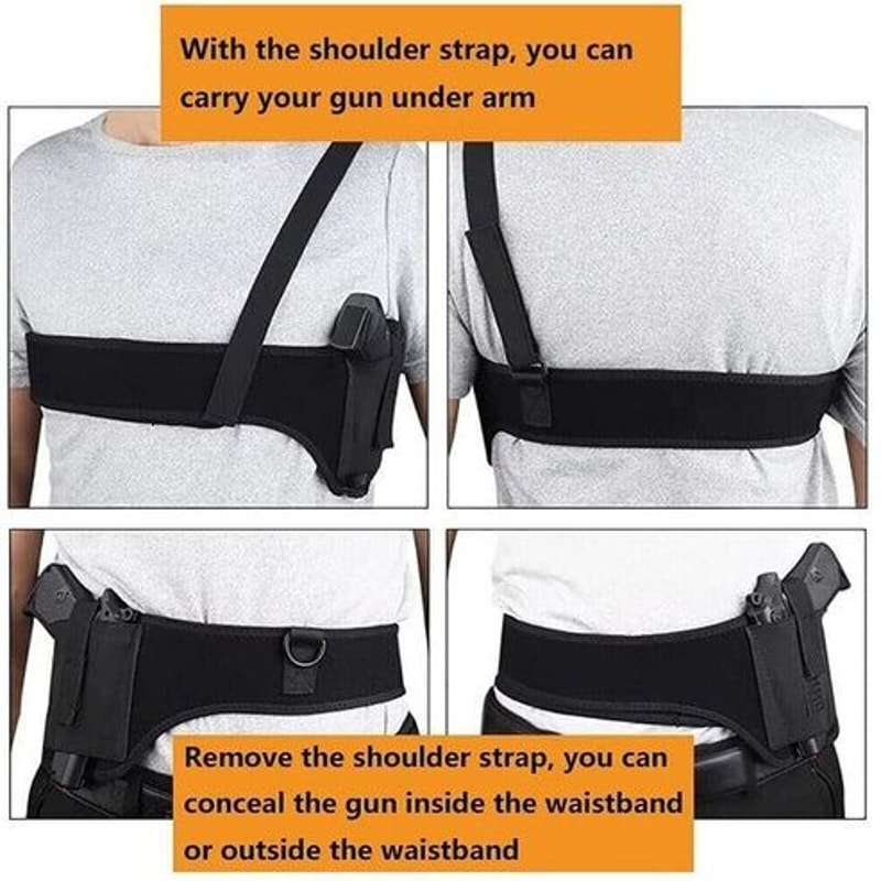 Tactical Concealed Carry Holster Pouch Shoulder Waist Pistol Hand Gun Holder With Adjustable Secure 11