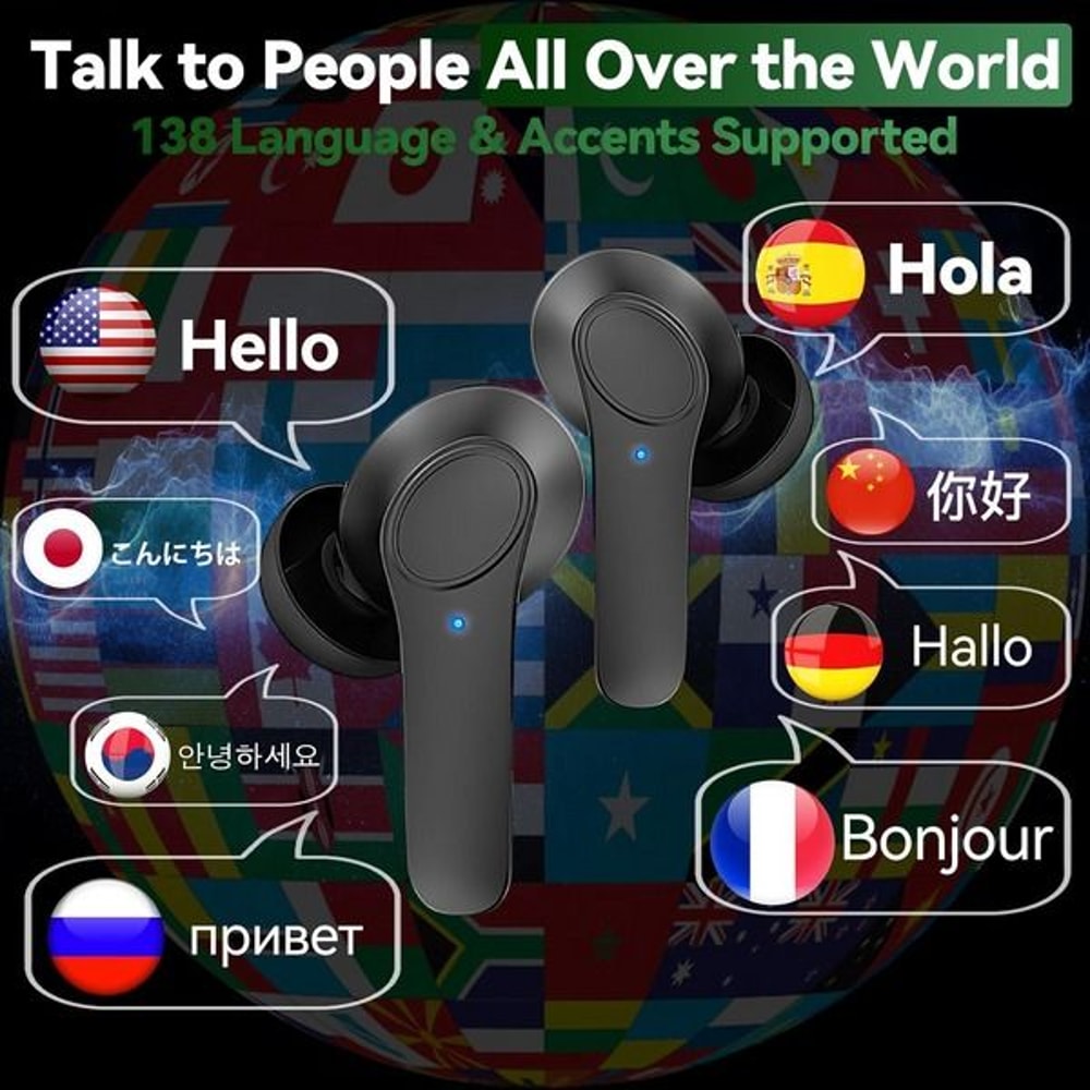 Real Time Translation Earphones Translator Earbuds Languages Online Offline Smart Wireless Design 1