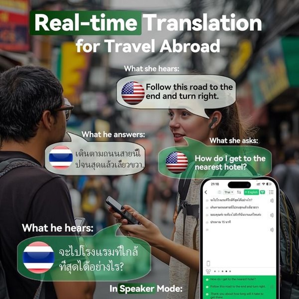 Real Time Translation Earphones Translator Earbuds Languages Online Offline Smart Wireless Design 6