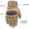 Full Finger Tactical Motorcycle Gloves Gloves Motorbike Riding Racing Mittens With Touch Screen Gri