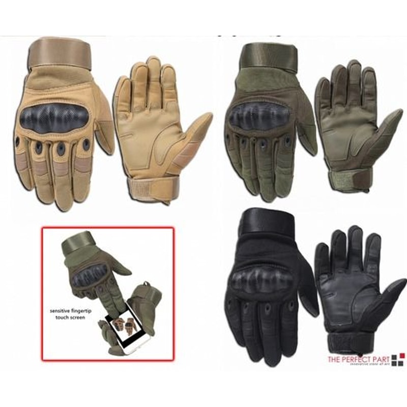 Full Finger Tactical Motorcycle Gloves Gloves Motorbike Riding Racing Mittens With Touch Screen Gri
