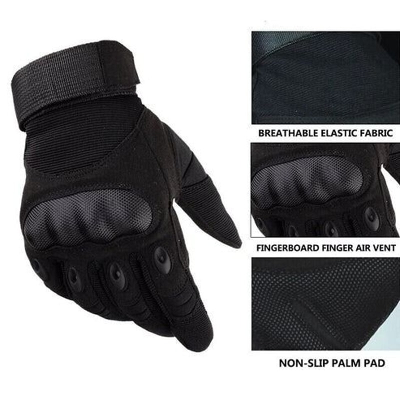 Full Finger Tactical Motorcycle Gloves Gloves Motorbike Riding Racing Mittens With Touch Screen Gri