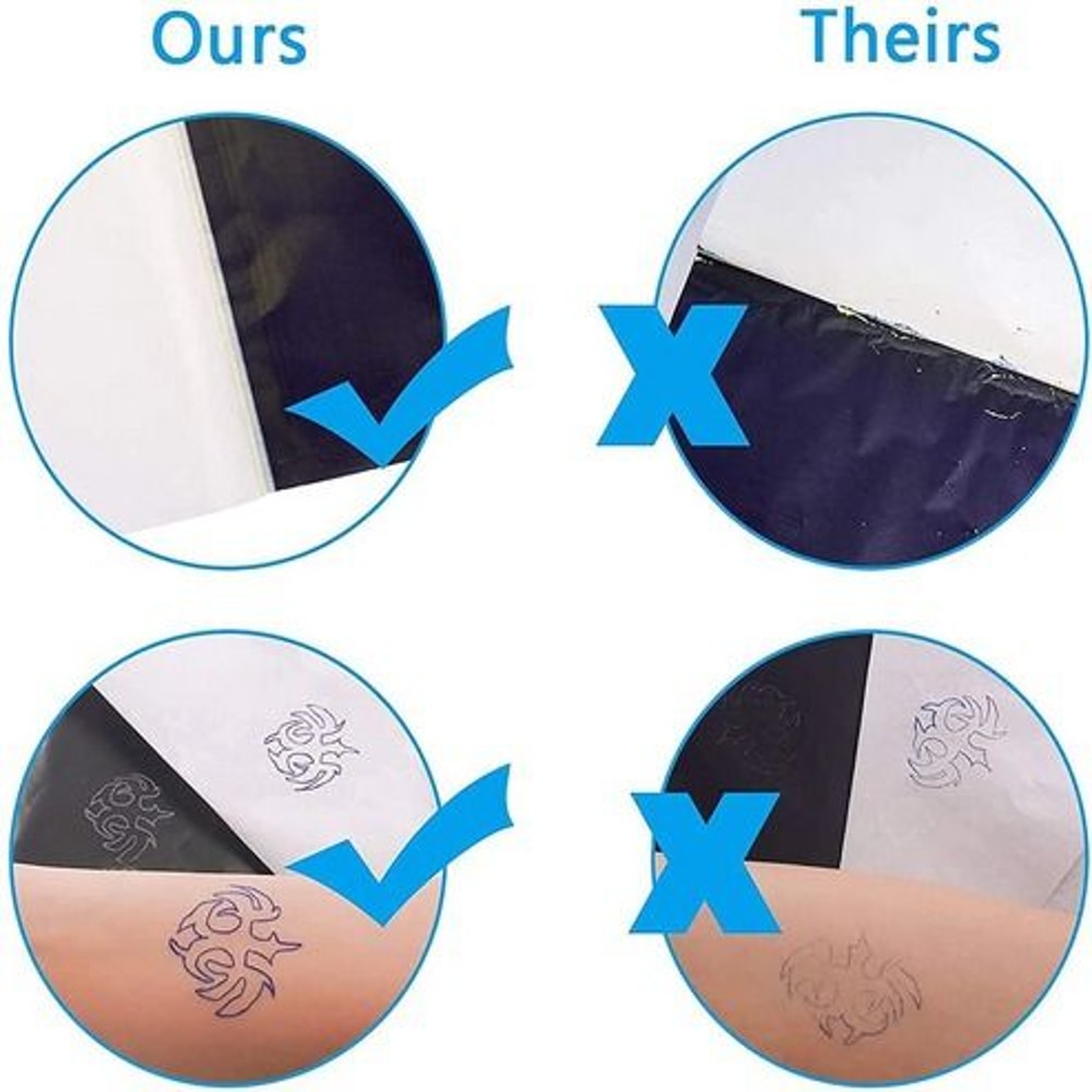 Professional Tattoo Transfer Paper Sheets Stencil Carbon Thermal Tracing Hectograph Supplies For Ta 1