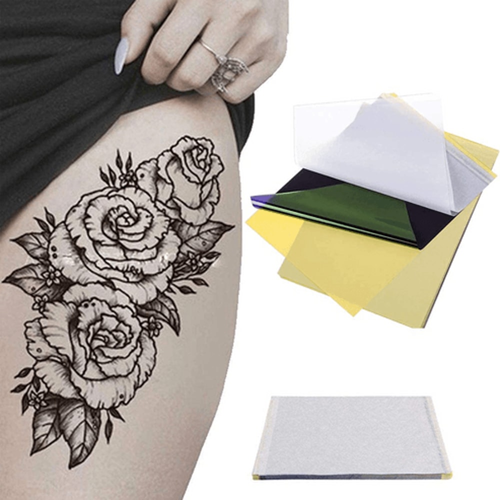 Professional Tattoo Transfer Paper Sheets Stencil Carbon Thermal Tracing Hectograph Supplies For Ta 0
